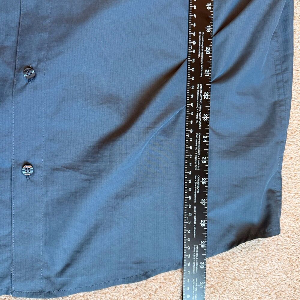 Marmot Blue Short Sleeve Button-Up Shirt XL Outdoor Breathable - Picture 6 of 8
